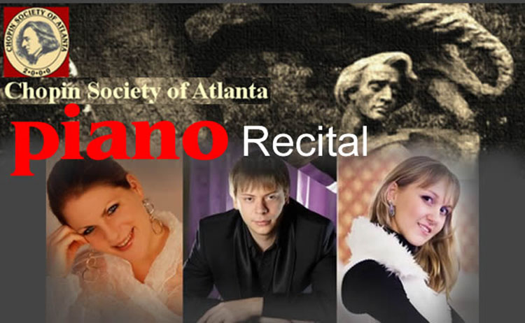 Gulnara Fatykhova, Russia. Nikolai Saratovsky, Russia. Elodie Vignon, France. atlanta upcoming piano recital